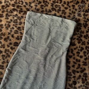 Meshki Chrome Sparkly Mini Dress